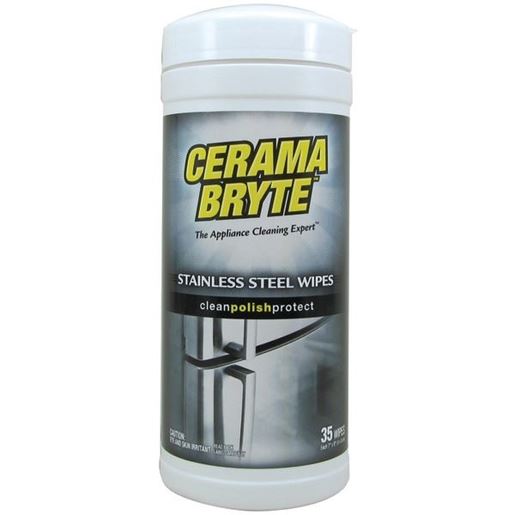 Picture of Cerama Bryte 48635 Stainless Steel Cleaning Wipes, 35-ct