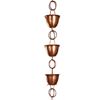 Picture of Hammered Copper Cups 8.5-Feet Rain Chain Rain Gutter Downspout Alternative