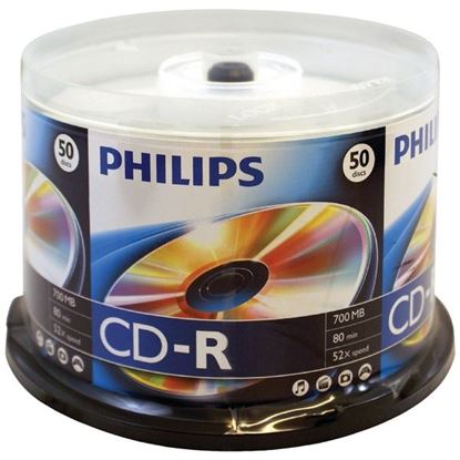 Picture of Philips D52N600 700MB 80-Minute 52x CD-Rs (50-ct Cake Box Spindle)