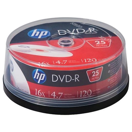 Picture of HP DM16025CB 4.7GB 16x DVD-R (25-ct Cake Box Spindle)