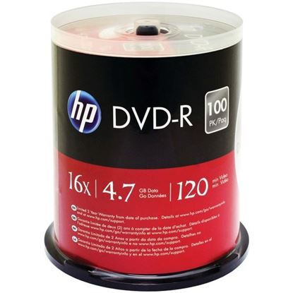 Picture of HP DM16100CB 4.7GB DVD-Rs, 100-ct Spindle