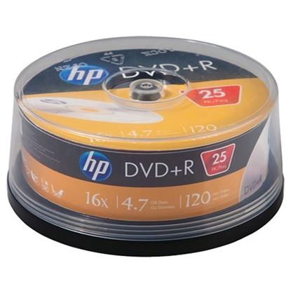 Picture of HP DR16025CB 4.7GB 16x DVD+Rs (25-ct Cake Box Spindle)