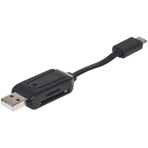 Picture of Manhattan 102018 USB-C/A Combo Multi-Card Reader/Writer