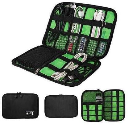 Image de Portable Cable Storage Organizer Bag Waterproof Shockproof Earphone Digital USB Cable Sorting Travel Insert Bags