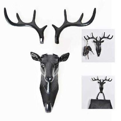 Picture of Wall Decor Hooks Antlers American Style Household Decor Hooks Multi-purpose Wall Coat Keys Bags Clothes Hook