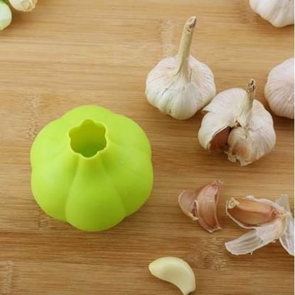 Image de Garlic Peeler Silicone Garlic Shaped