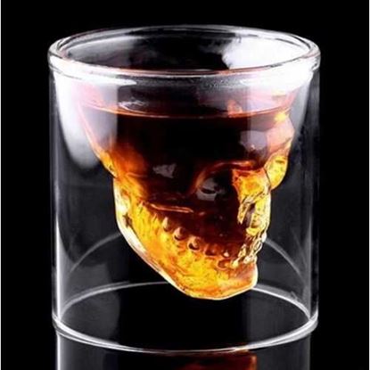 图片 Creative Designer Skull Head Shot Glass mug Fun Doomed Transparent Party Doom Drinkware Gift for Halloween