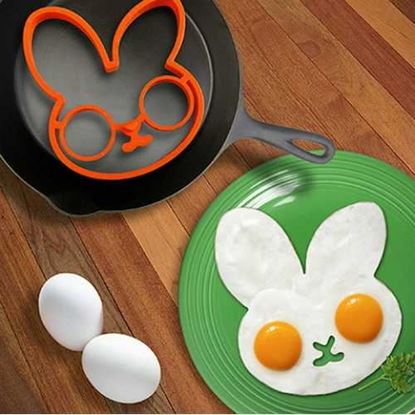 Image de Orange Silicone Bunny Frame Cartoon Egg Mold Pancake