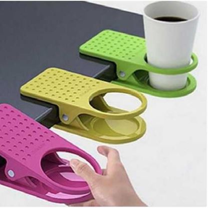 Image de Home Office Drink Cup Coffee Holder Clip Desk Table