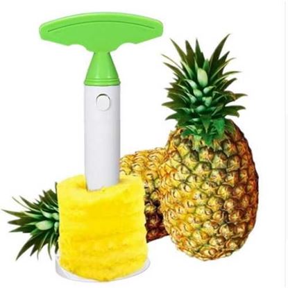 Picture of Fruit Pineapple Corer Slicer Peeler Cutter Parer Stainless Kitchen Easy Tool Kit