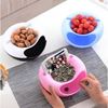 Picture of Fashion Creative Smile Dried Fruit Snacks Storage Boxes Portable Plastic Double Layer Holder Container Home Organizer