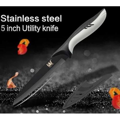 图片 Black Blade Paring Utility Santoku Chef Knife