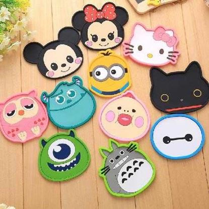 Image de New Silicone Cartoon animal Totoro Hello Kitty Baymax Cup Coaster Nonslip Place Mat pads Cup Cushion Minions Tea Cup Holder