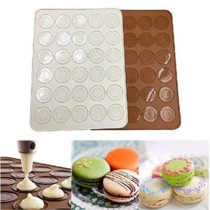 Image de Hot Sale Silicone Macaron Macaroon Pastry Oven Baking Mould Sheet Mat 30-Cavity DIY Mold Baking Mat Useful tools DC112