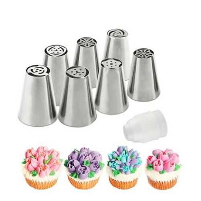 Image de Russian Tulip Icing Piping Nozzles 8pcs