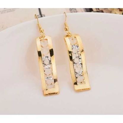 Picture of Gold Colors Hanging Earings Fashion Earrings