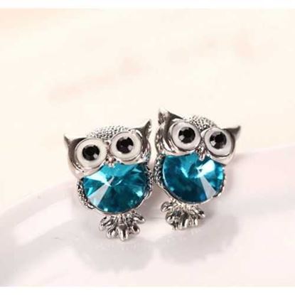 图片 Crystal Owl Girls Stud Earrings