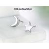 Image sur 925 sterling silver high quality moon & star