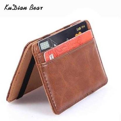 Image de Slim Leather Men Wallet Magic Brand Designer Men Wallet Card Holder Korean Bilfold Clamps for Money