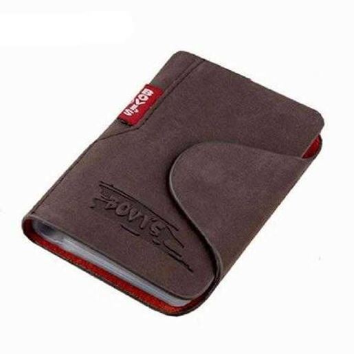 Image sur Leather Business Cards Holder Credit Card Cover Bags Hasp Card Organizer Bags Tarjetero