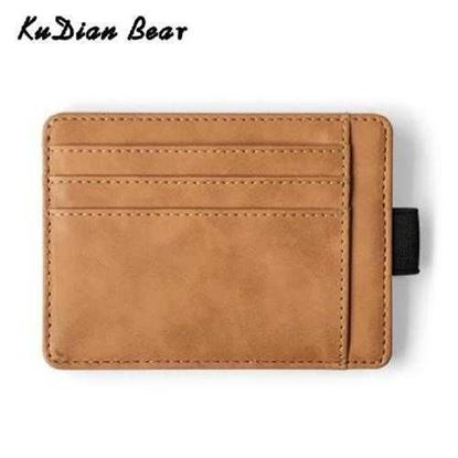 Picture of Men Card Holder PU Leather Credit Card Holder Designer Slim Wallet Short Minimalist Coin Purse Organizer