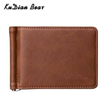 Image de Men Money Clip Metal Credit Card Case Brand Luxury Short Men Wallets Billfold Clamp for Money Carteira