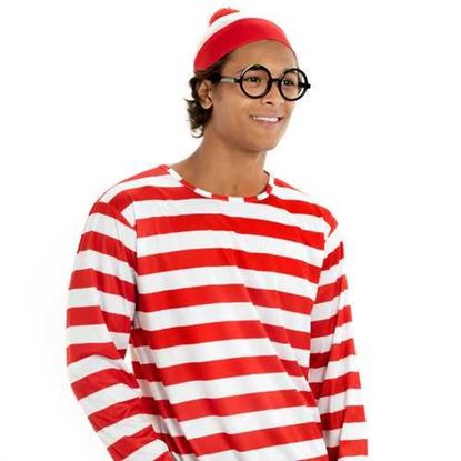 图片 Where's Wally Halloween Costume - Men's Cosplay Outfit, S