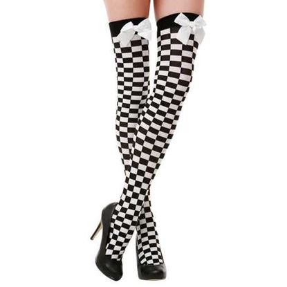 Picture of Checkered Thigh High Costume Tights