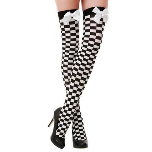 Image sur Checkered Thigh High Costume Tights