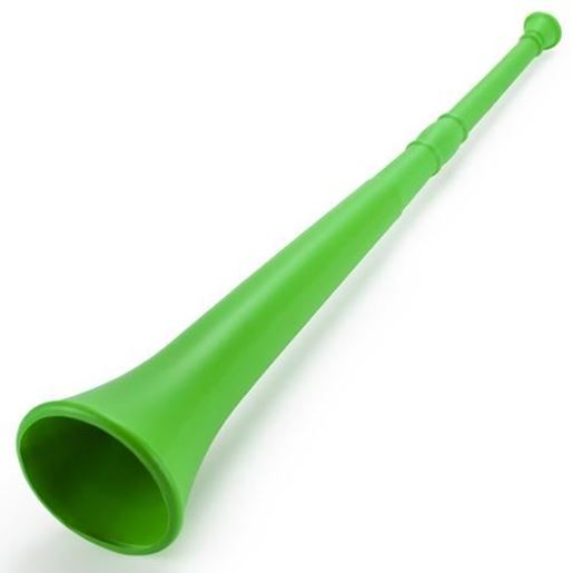 Image sur Green 26in Plastic Vuvuzela Stadium  Horn, Collapses to 14in