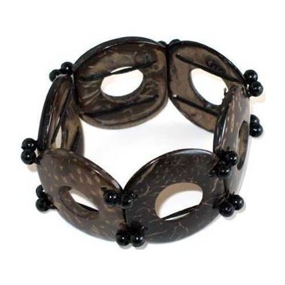 图片 Coconut Bracelet - Circles - Natural Artist