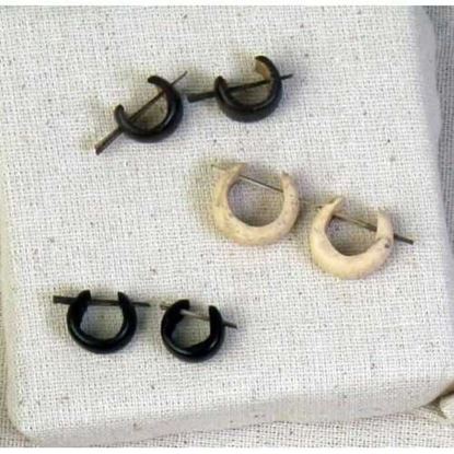 Image de Brown Coconut Cuff Earrings - Natural Artist