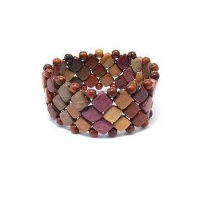 Image de Large Wood Bracelet - Abira - Natural Artist