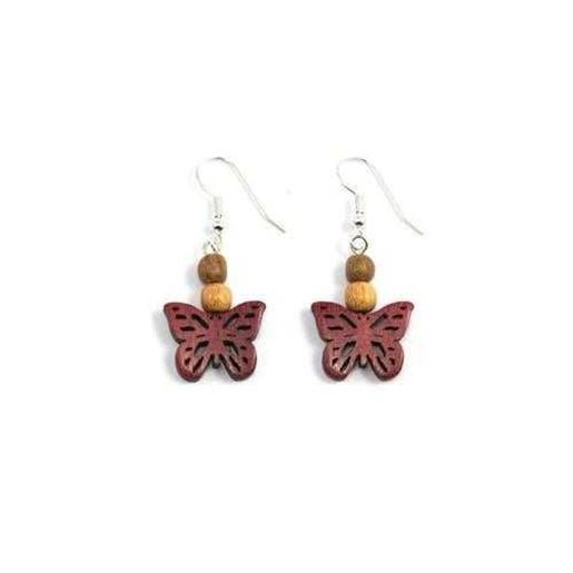 Image sur Wood Earrings - Butterfly - Natural Artist