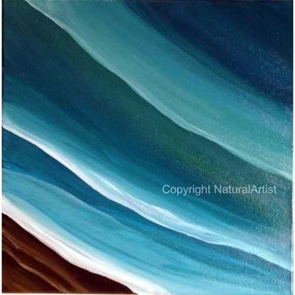 图片 Blue Green Sea Painting - Natural Artist