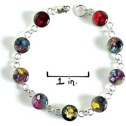 Image de Real Flower Sterling Silver Bracelet - Kasara - Natural Artist