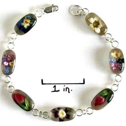 Picture of Real Flower Sterling Silver Bracelet - Heather - Natural Artist