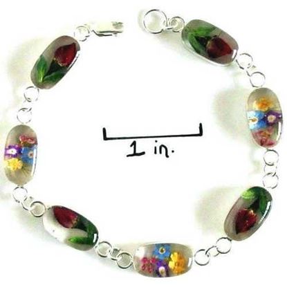 Picture of Real Flower Sterling Silver Bracelet - Talia - Natural Artist