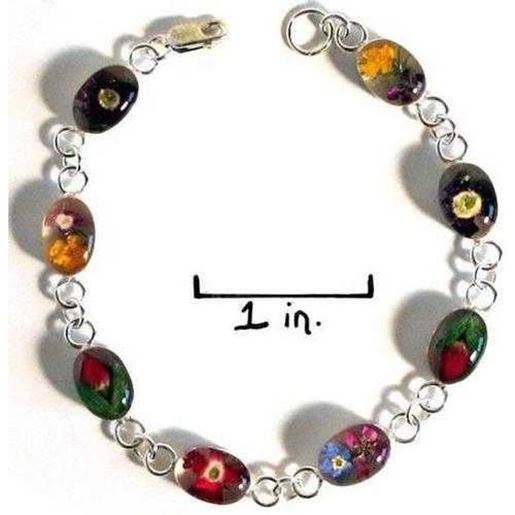 Image sur Real Flower Sterling Silver Bracelet - Julia - Natural Artist