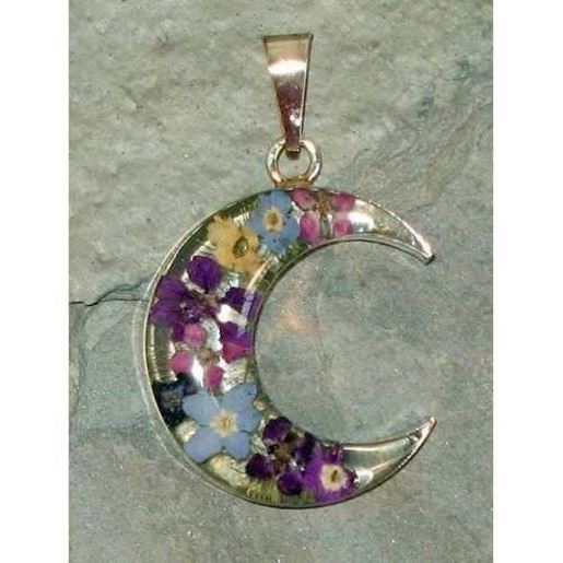 Picture of Real Flower Moon Pendent - Meadow - Natural Artist