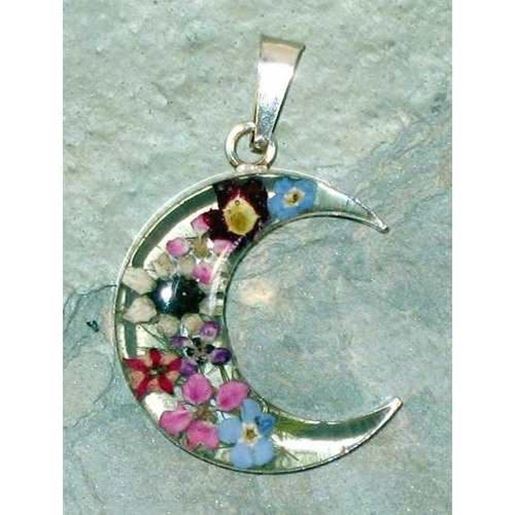 Picture of Real Flower Moon Pendent - Daisy - Natural Artist