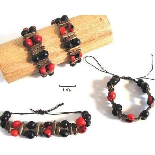 Picture of Huayruro & Chumbimba Rainforest Seed Bracelet - Natural Artist