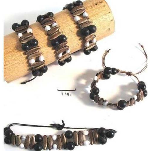 Picture of Job's Tears & Acacia Rainforest Seed Bracelet - Natural Artist