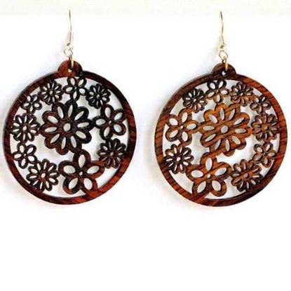 Image de Rosewood Earrings - Millefiori - Natural Artist