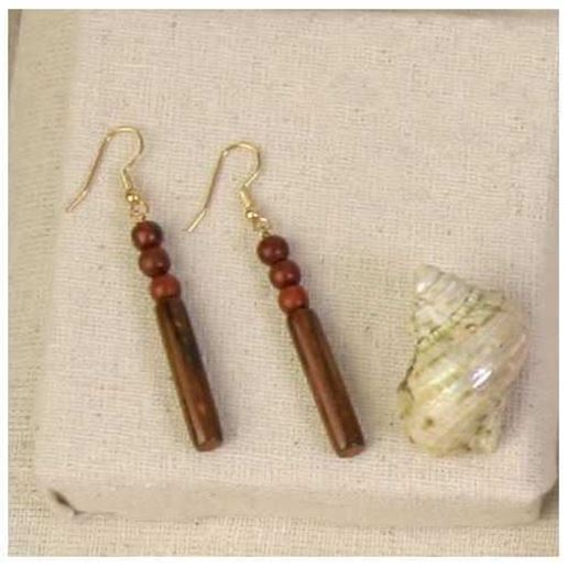 Image sur Rosewood Earrings - Paulina - Natural Artist