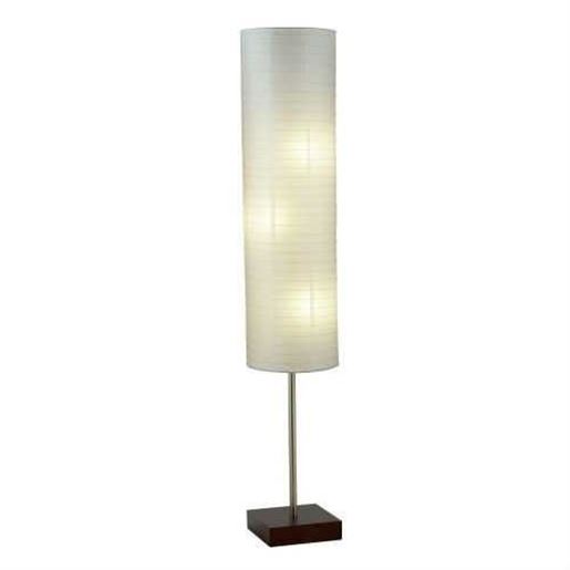 Image sur Modern Asian Style Floor Lamp with White Rice Paper Shade