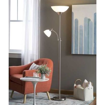 Image de Modern 71-inch High Floor Lamp with Gooseneck Reading Light