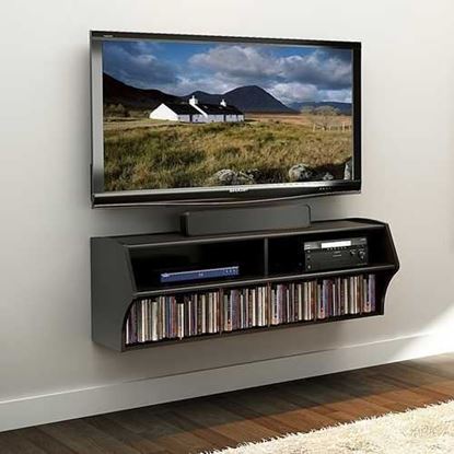 Picture of Wall Mounted A/V Console / Entertainment Center in Black