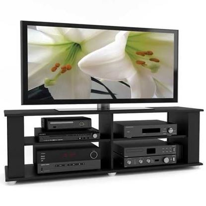 Image de Modern Black TV Stand - Fits up to 68-inch TV