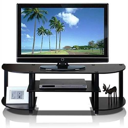 Image de Espresso & Black TV Stand Entertainment Center - Fits up to 42-inch TV